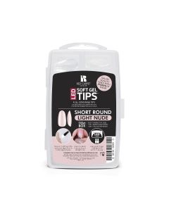 Red Carpet Manicure LED Soft Gel Natural Tips - Short Round (110CT) - Light Nude