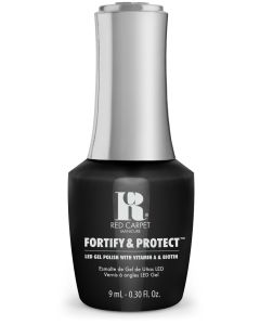 Red Carpet Manicure Fortify & Protect Black Stretch Limo LED Nail Gel Color, 0.3 fl oz.