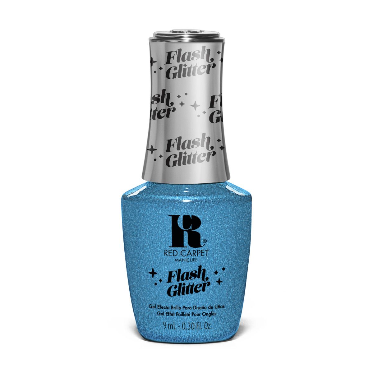 Red Carpet Manicure Bejeweled In Blue Flash Glitter, 0.3 fl oz.