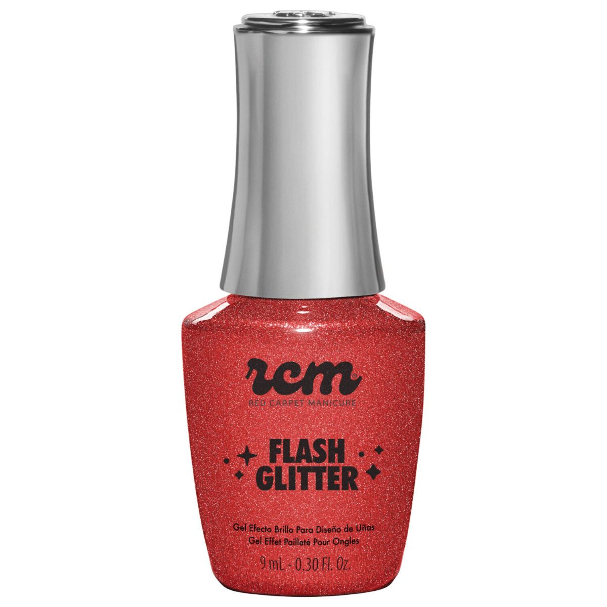 Red Carpet Manicure Disco Cherry Flash Glitter, 0.3 fl oz.