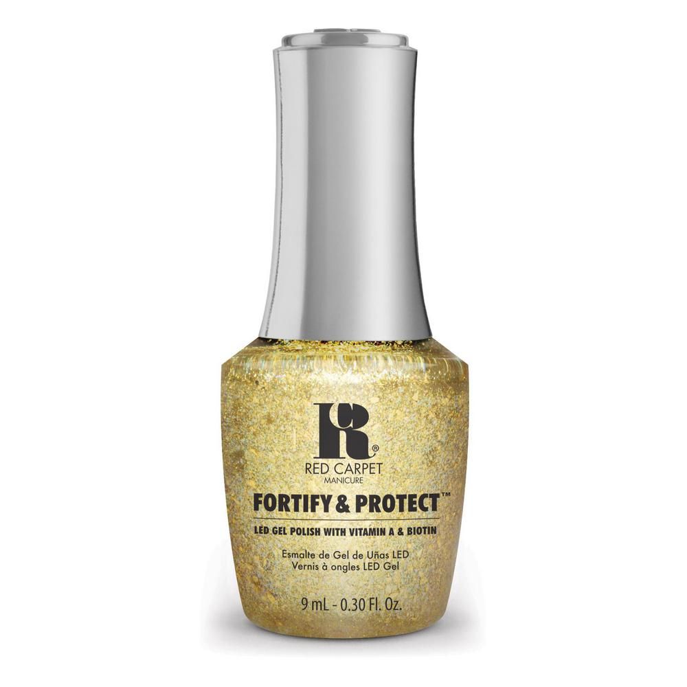 Red Carpet Manicure Fortify & Protect Glittering Like A Star LED Nail Gel Color